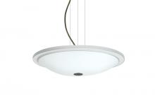 Besa Lighting 1KV-912939-LED-BR - Besa Manta 13 Round Suspension Pendant, Opal Glossy, Bronze, 1x16W LED