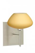 Besa Lighting 1SW-5410VM-LED-SN-SQ - Besa Wall With SQ Canopy Peri Satin Nickel Vanilla Matte 1x5W LED