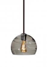 Besa Lighting 1TT-SPIR8SM-EDIL-BR - Besa Spirit 8 Pendant, Smoke, Bronze Finish, 1x8W LED Filament