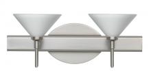 Besa Lighting 2SW-117607-LED-SN - Besa Wall Kona Satin Nickel White 2x5W LED