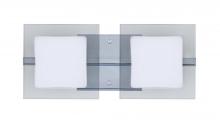 Besa Lighting 2WS-773539-LED-CR - Besa Wall Alex Chrome Opal/Clear 2x5W LED