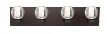 Besa Lighting 4WF-BOCABB-LED-BR - Besa, Boca Vanity, Clear Bubble, Bronze Finish, 4x5W LED