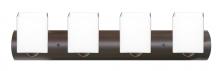 Besa Lighting 4WZ-449807-BR - Besa Wall Rise Bronze Opal Matte 4x60W Medium Base