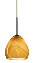 Besa Lighting B-4122HN-HAL-BR - Besa Bolla Pendant For Multiport Canopy Bronze Honey 1x40W G9