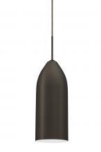 Besa Lighting J-LINDWH-LED-BR - Besa, Lindy Pendant For Multiport Canopy, White, Satin Nickel Finish, 1x9W LED