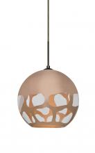 Besa Lighting J-ROCKYCP-LED-BR - Besa, Rocky Cord Pendant For Multiport Canopies, Copper, Bronze Finish, 1x9W LED