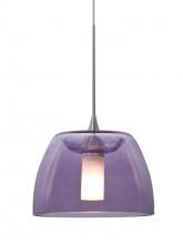 Besa Lighting RXP-SPURPL-SN - Besa Spur Cord Pendant, Plum, Satin Nickel Finish, 1x35W Halogen