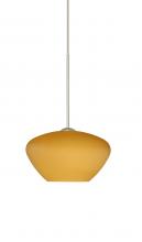 Besa Lighting X-541080-LED-SN - Besa Pendant For Multiport Canopy Peri Satin Nickel Amber Matte 1x5W LED