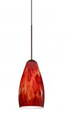 Besa Lighting X-719841-LED-BR - Besa Pendant For Multiport Canopy Karli Bronze Garnet 1x5W LED