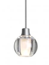 Besa Lighting X-BOCA3CL-SN - Besa, Boca 3 Cord Pendant For Multiport Canopies, Clear, Satin Nickel Finish, 1x35W H