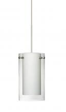 Besa Lighting X-C44007-SN - Besa Pendant For Multiport Canopy Pahu 4 Satin Nickel Clear/Opal 1x35W Halogen