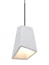 Besa Lighting X-SKIPWH-LED-BR - Besa Skip Cord Pendant For Multiport Canopy, White, Bronze Finish, 1x9W LED