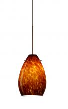 Besa Lighting XP-171318-BR - Besa Pendant Pera 6 Bronze Amber Cloud 1x50W Halogen