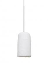 Besa Lighting XP-GLIDEWH-LED-SN - Besa Glide Cord Pendant, White, Satin Nickel Finish, 1x2W LED