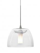 Besa Lighting XP-SPURCL-SN - Besa Spur Cord Pendant, Clear, Satin Nickel Finish, 1x35W Halogen