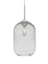 Besa Lighting J-OMEGA12CL-SN - Besa, Omega 12 Cord Pendant For Multiport Canopies,Clear, Satin Nickel Finish, 1x60W