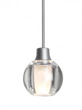 Besa Lighting RXP-BOCA3CL-SN - Besa, Boca 3 Cord Pendant, Clear, Satin Nickel Finish, 1x35W Halogen