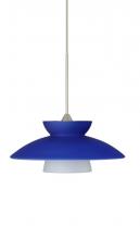 Besa Lighting X-271823-SN - Besa Pendant For Multiport Canopy Trilo 7 Satin Nickel Blue Matte 1x50W Halogen