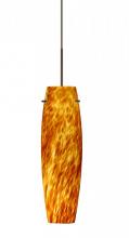 Besa Lighting RXP-412118-BR - Besa Tu Tu Pendant, Amber Cloud, Bronze, 1x50W Halogen