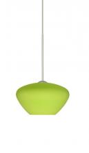 Besa Lighting X-541035-LED-SN - Besa Pendant For Multiport Canopy Peri Satin Nickel Chartreuse 1x5W LED
