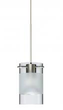 Besa Lighting X-6524EC-LED-SN - Besa Pendant For Multiport Canopy Scope Satin Nickel Clear/Frost 1x5W LED Mr16