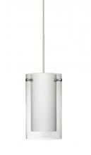 Besa Lighting X-C44007-LED-SN - Besa Pendant For Multiport Canopy Pahu 4 Satin Nickel Clear/Opal 1x5W LED