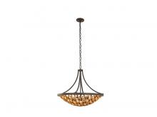 Savoy House 7-9350-6-46 - Ventura 6 LT Pendant in Matte Black and Gold