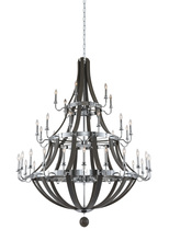 Kalco 300486CH - Sharlow (24 + 12 + 6) Light 3 Tier Chandelier