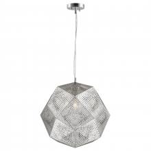 Worldwide Lighting Corp W83429C18 - Geometrics 3-Light Chrome Finish Finish Stainless Steel Pendant Light 18 in. Dia x 18 in. H Medium