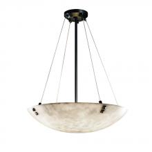 Justice Design Group CLD-9662-25-MBLK-F1-LED-5000 - 24&#34; Pendant Bowl w/ Pair Cylindrical Finials