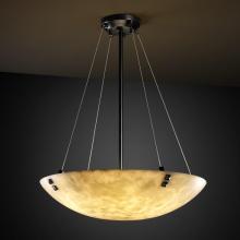 Justice Design Group CLD-9664-25-MBLK-F1-LED-6000 - 36&#34; Pendant Bowl w/ Pair Cylindrical Finials