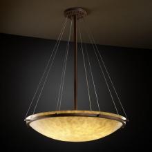 Justice Design Group CLD-9694-35-DBRZ-LED-6000 - 36&#34; Round Pendant Bowl w/ Ring