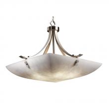 Justice Design Group CLD-9752-25-NCKL-F1-LED-5000 - 24&#34; Pendant Bowl - Flat Bars w/ Finials