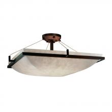 Justice Design Group CLD-9781-25-DBRZ-LED-3000 - 18&#34; Square Semi-Flush Bowl w/ Ring