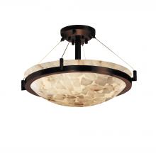 Justice Design Group ALR-9681-35-DBRZ-LED3-3000 - 18&#34; LED Semi-Flush Bowl w/ Ring