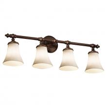 Justice Design Group CLD-8524-20-DBRZ - Tradition 4-Light Bath Bar