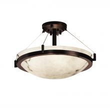 Justice Design Group FAL-9681-35-DBRZ-LED3-3000 - 18&#34; LED Semi-Flush Bowl w/ Ring