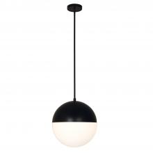 Justice Design Group FSN-4152-OPAL-MBLK - Ion 1-Light 14&#34; Pendant