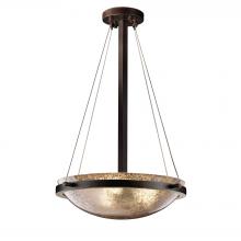 Justice Design Group FSN-9691-35-MROR-DBRZ - 18&#34; Round Pendant Bowl w/ Ring