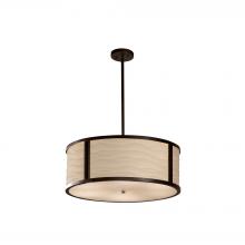 Justice Design Group PNA-9542-WAVE-DBRZ - Tribeca 24&#34; Drum Pendant