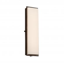 Justice Design Group FSN-7565W-OPAL-DBRZ - Avalon 24&#34; ADA Outdoor/Indoor LED Wall Sconce