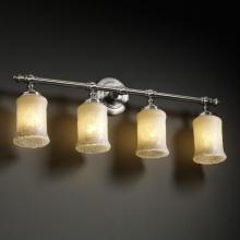 Justice Design Group GLA-8524-16-AMBR-DBRZ - Tradition 4-Light Bath Bar