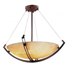 Justice Design Group PNA-9722-35-BANL-DBRZ - 24&#34; Pendant Bowl w/ Crossbar