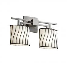 Justice Design Group WGL-8702-10-GRCB-CROM - Aero 2-Light Bath Bar