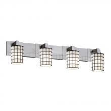 Justice Design Group WGL-8924-10-GRCB-CROM - Modular 4-Light Bath Bar