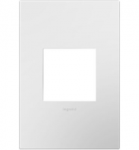 Legrand AWP1G2WHW10 - adorne® Gloss White-on-White One-Gang Screwless Wall Plate with Microban®