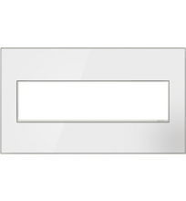 Legrand AWM4GMW4 - Adorne® Mirror White Four-Gang Screwless Wall Plate