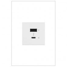 Legrand ARUSB2AC6W4 - Adorne® Ultra-Fast USB Type-A/C Outlet Module, White