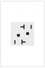 Legrand ARCD202W10 - Adorne® 20A Tamper-Resistant Dual-Controlled Outlet, White