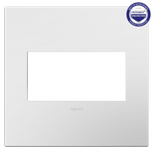 Legrand AWP2GPW4 - adorne® Matte White Two-Gang Screwless Wall Plate with Microban®